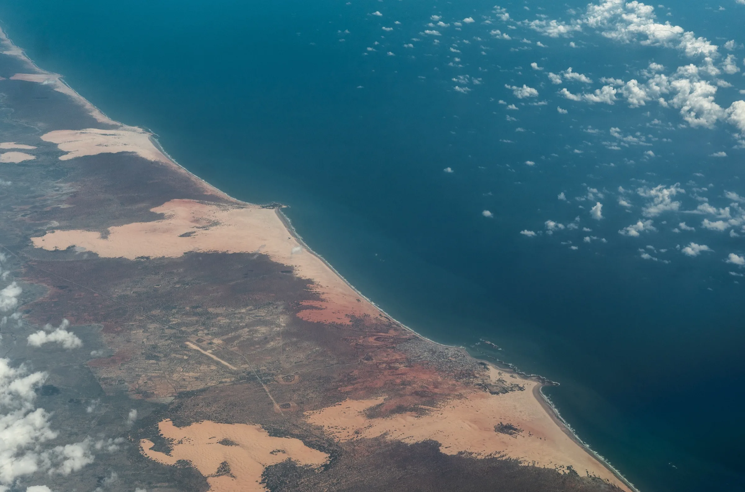 The Somali coast from the air